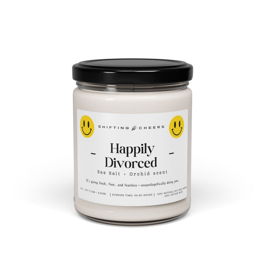 Happily Divorced - 9oz Natural Soy Wax Blend Glass Candle